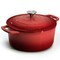 Megachef 5 Quarts Round Enameled Cast Iron Casserole with Lid in Red MG-CR25AR - alternate 4