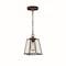 Vaxcel Grant 1-Light 7 in W Burnished Bronze Farmhouse Lantern Pendant, Clear Glass Ceiling Fixture P0050R - alternate 1
