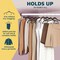 Lifemaster Velvet Skirt Hangers, Adjustable Clips, 360 Deg Swivel Hook, Non-Slip, Holds 10 lbs, Brown, 30PK LMVSH30BW - alternate 6
