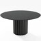 Homeroots 60" Black Solid Wood Pedestal Base Round Top Dining Table 721044 - alternate 1