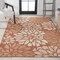 Jonathan Y Zinnia Modern Floral Textured Weave Orange/Cream 4 ft. x 6 ft. Indoor/Outdoor Area Rug SMB110E-4 - alternate 4