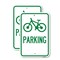 Signmission D4-3 Bicycle Parking Bicycle Symbol Parking, 18'' X 24'' 2 Signs, Heavy Gauge Aluminum, 2PK A-1824-2PACK-24199 - alternate 1