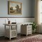 Homeroots 68" White Solid Wood and Metal Carved Floral Desk With Three Drawers 661246 - alternate 5