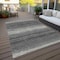 Homeroots 8' X 10' Gray And Charcoal Abstract Washable Indoor Outdoor Area Rug 599967 - alternate 4