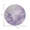 Homeroots 8' Plum And Purple Round Abstract Washable Indoor Outdoor Area Rug 616324 - alternate 3