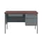 Flash Furniture Cambridge Commercial Grade 24x48 Right Side Single Pedestal Desk, 3 Locking Drawers, Mahogany Top GC-M-GRY-24X48-MHG-GG - alternate 5