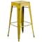 Flash Furniture 30" High Backless Distressed Yellow Metal Barstool ET-BT3503-30-YL-GG - alternate 6