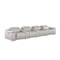 Homeroots 175" Light Gray Top Grain Leather Reclining USB Sofa And Storage 643719 - alternate 1