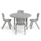 Flash Furniture 5 PC Plastic Activity Table and 4 Chairs Set, 10.5 in Seat Height-Soft Gray YU-YCX-0073-2-ROUND-TBL-SFTGY-E-GG - alternate 5