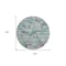 Homeroots 8' Artichoke Green Charcoal And Purple Round Striped Washable Indoor Outdoor Area Rug 603511 - alternate 6