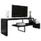 Leisuremod Orford TV Stand with MDF Shelves and Powder Coated Iron Legs, Ebony ORS88BL - alternate 5