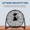 Edendirect 20 in. 3 Speeds High Velocity Heavy Duty Metal Industrial Floor Fans in Black with Adjustable Tilt IR-W1134P213764 - alternate 6