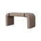 Homeroots 35in Beige and Brown Boucle and Solid Wood Upholstered Bench 723427 - alternate 5