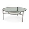 Homeroots 36" Clear and Bronze Glass and Metal Round Coffee Table With Shelf 393172 - alternate 1