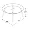 Office Star Products Brooklyn  Round Top Coffee Table, Glass / Brushed Nickel MG1230R-NB - alternate 3