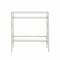 Homeroots 29" Clear And White Glass Writing Desk 402042 - alternate 1