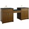 James Martin Vanities Bellshire 84" Dual Vanity Set w/24" Make-Up Counter, Honey Oak w/3 cm Charcoal Soapstone Silestone T 660-VMC84-HNO-3CSP - alternate 4