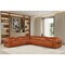 Homeroots Camel Italian Leather Modular L Shaped Eight Piece Corner Sectional With Console 534862 - alternate 6