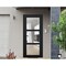 Vdomdoors Front Exterior Prehung FiberGlass Door Clear Glass See-through / Manux 8555 Matte Black Clear Glass MANUX8555EXD-BLK-W12+30+12 x H80-LH - alternate 4
