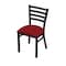 Holland Bar Stool Co 400 Jackie 18" Chair with Black Wrinkle Finish and Graph Ruby Seat 40018BW016 - alternate 1