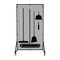 5S Supplies Housekeeping Shadow Board Broom Station V11, Gray / Black, Broom + Stand HSB-V11-GRAY/BLACK-BO-STAND - alternate 1