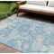 Homeroots 9' X 12' Sky Blue And Denim Blue Abstract Washable Indoor Outdoor Area Rug 609580 - alternate 1