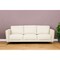 Homeroots 83" Cream Leather Sofa With Black Legs 491286 - alternate 5