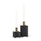 Homeroots Set of Two Black And Gold Geometric Metal Tabletop Taper Candle Holders, 2PK 608536 - alternate 1