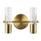 Jonathan Y Bolha 10.75" 2-Light Minimalist Modern Bubble Acrylic/Iron Integrated LED Vanity Light, Brass Gold JYL7223B - alternate 5