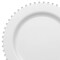 Smarty Had A Party 7" White with Silver Pearl String Round Disposable Plastic Salad Plates, 120PK 8877-WHS-CASE - alternate 7