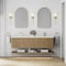 James Martin Vanities Allamari 72" Double Vanity, Dune Mist w/ Single Hole 3 CM White Zeus Silestone Top D640-V72-DMS-3WZ - alternate 4