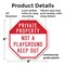 Signmission Private Property Not a Playground K, 6 Inch X 6 Inch, Plastic Sign OC-P-6-162 - alternate 4