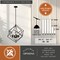 Vaxcel Rad 4-Light 23.5 in W Pewter Mid-Century Modern Geometric Cage Pendant Light, Ceiling Fixture P0187R - alternate 8