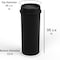 Regal Altair 22 Gallon Round Plastic Black Wastebasket with Swing-Top Lid, Heavy-Duty HDPE ZR-TC-500-22RND-BK+LD-500 - alternate 3