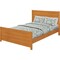 Homeroots Brown Ribbed Texture Solid Wood King Bed Frame 523653 - alternate 5