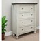 Homeroots 39" Gray and Ivory Solid Wood Four Drawer Chest 524569 - alternate 4