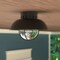 Vaxcel Harwich Black Coastal Barn Dome Outdoor Flush Mount Ceiling Light Clear Glass T0142 - alternate 5