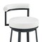 Armen Living Neura Swivel Counter or Bar Stool in Cloud Finish with White Faux Leather 840254333536 - alternate 8
