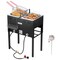 Vevor 16QTx2 Outdoor Propane Deep Fryer Commercial Free Standing Cooker Two Tank EFB62-53 - alternate 1