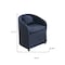 Homeroots Blue Chenille Wing Back Dining Side Chair 719649 - alternate 5