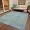 Homeroots 5' X 8' Blue And Gold Medallion Washable Indoor Outdoor Area Rug 616563 - alternate 3