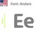 Aacc Self-Adhesive Vinyl Letter: e, Scale: 16 in. Color: Gray Font: Anders by, 24PK AACC-Anders-le-Gray-I16x24 - alternate 1