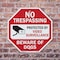 Signmission No Trespassing Protected by Video S, 6 inch X 6 inch, Plastic Sign, 2PK OC-P-2PACK-6-92 - alternate 4