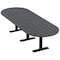 Skutchi Designs 10ft Conference Table With Power Unit | 10 Person Modular Racetrack Meeting Table | Harmony Series HAR-RAC-48X120-T.BK-WA7949-NA - alternate 1