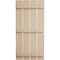 Ekena Millwork Rustic Four Board Spaced Board-n-Batten Sandblasted Faux Wood Shutters, 23 1/2"W x 62"H SHUBSS23X62SDPR - alternate 11