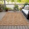 Homeroots 5' X 8' Terra Cotta Copper And Beige Geometric Washable Indoor Outdoor Area Rug 583397 - alternate 5