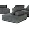 Homeroots Modern Charcoal Gray Floor Pillow Modular Sectional Sofa 473574 - alternate 4
