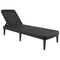 Homeroots 75" Black Heavy Duty Plastic Outdoor Stacking Chaise Lounge 565259 - alternate 1