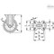 Elesa 451316 Castors stainless steel bracket Injected polyurethane coating, Fixed plate bracket, wi 451316 - alternate 2
