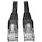 Tripp Lite Cat6 Cable, Snagless, Molded, Black, 15ft N201-015-BK - alternate 1